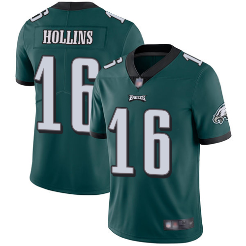 Men Philadelphia Eagles 16 Mack Hollins Midnight Green Team Color Vapor Untouchable NFL Jersey Limited Player